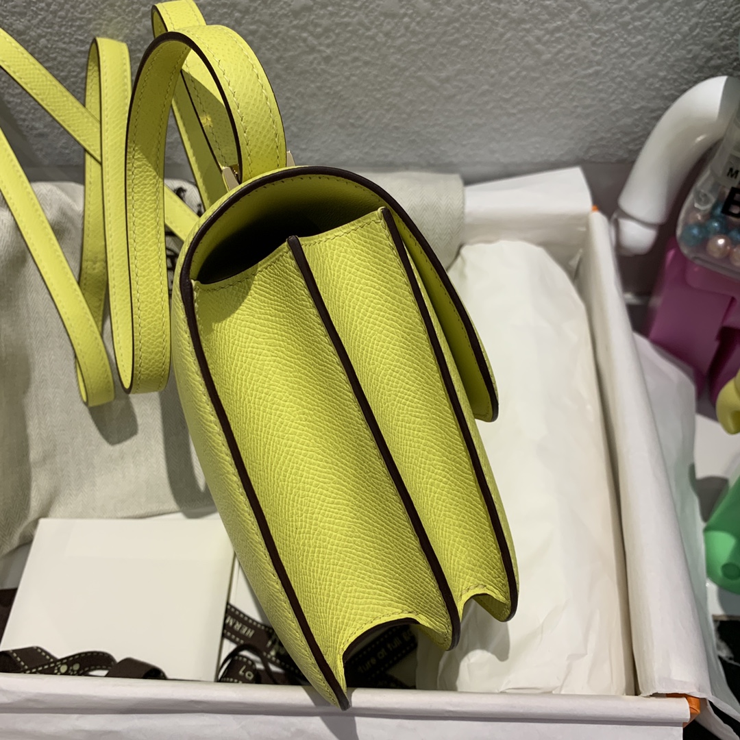 에르메스 콘스탄스18 레몬 옐로우 금장 앱송